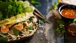 Cách trang trí dĩa bánh xèo đẹp mắt