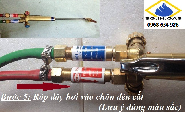 lắp đặt bộ hàn cắt gió đá